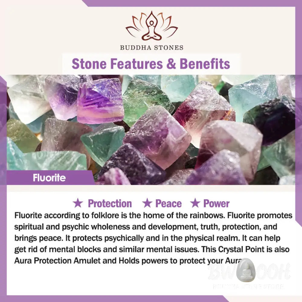 Buddha Stones Natural Fluorite Amethyst Silver Sheen Obsidian Tiger’s Eye Protection Rope Bracelet - BWOOOH - Bracelet
