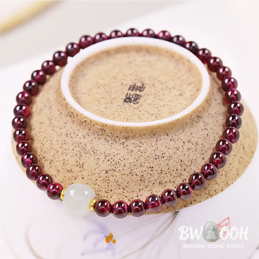 Buddha Stones Natural Garnet Jade Bead Purification Bracelet - BWOOOH - Garnet(Purification♥Protection) - Bracelet