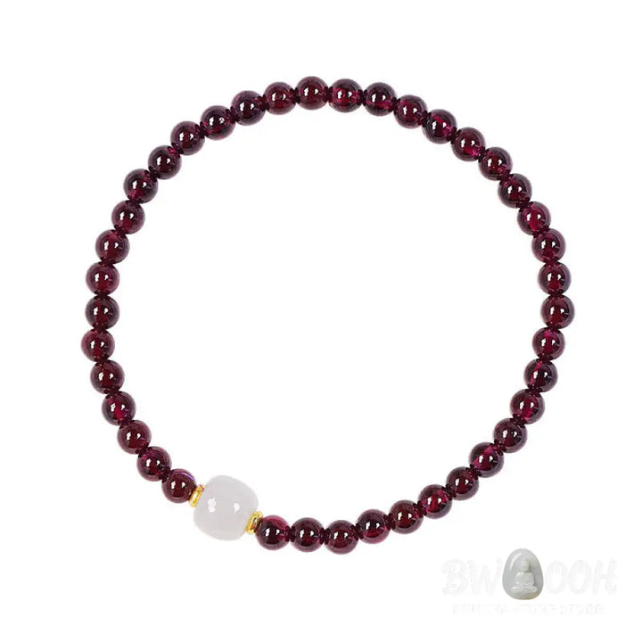 Buddha Stones Natural Garnet Jade Bead Purification Bracelet - BWOOOH - Garnet(Purification♥Protection) - Bracelet