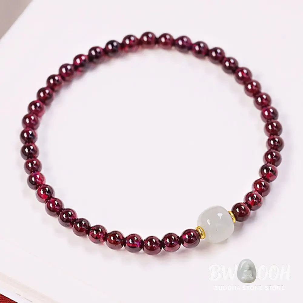 Buddha Stones Natural Garnet Jade Bead Purification Bracelet - BWOOOH - Garnet(Purification♥Protection) - Bracelet
