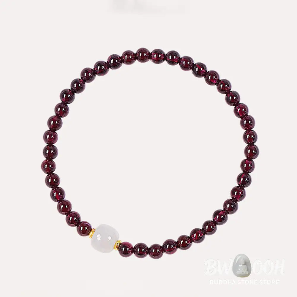 Buddha Stones Natural Garnet Jade Bead Purification Bracelet - BWOOOH - Garnet(Purification♥Protection) - Bracelet