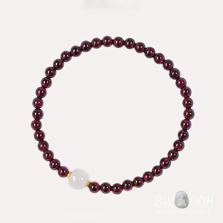 Buddha Stones Natural Garnet Jade Bead Purification Bracelet - BWOOOH - Garnet(Purification♥Protection) - Bracelet