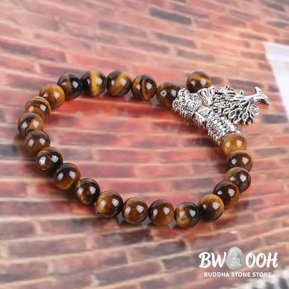 Buddha Stones Natural Gemstone Tree of Life Lucky Charm Stretch Bracelet - BWOOOH - Bracelet