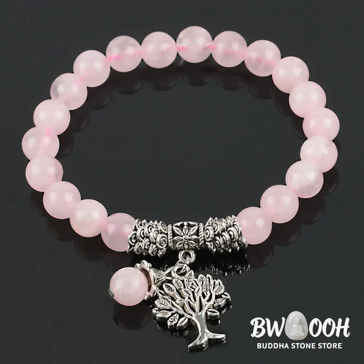 Buddha Stones Natural Gemstone Tree of Life Lucky Charm Stretch Bracelet - BWOOOH - Bracelet