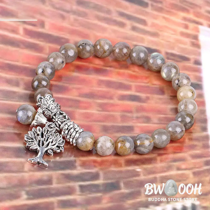 Buddha Stones Natural Gemstone Tree of Life Lucky Charm Stretch Bracelet - BWOOOH - Bracelet