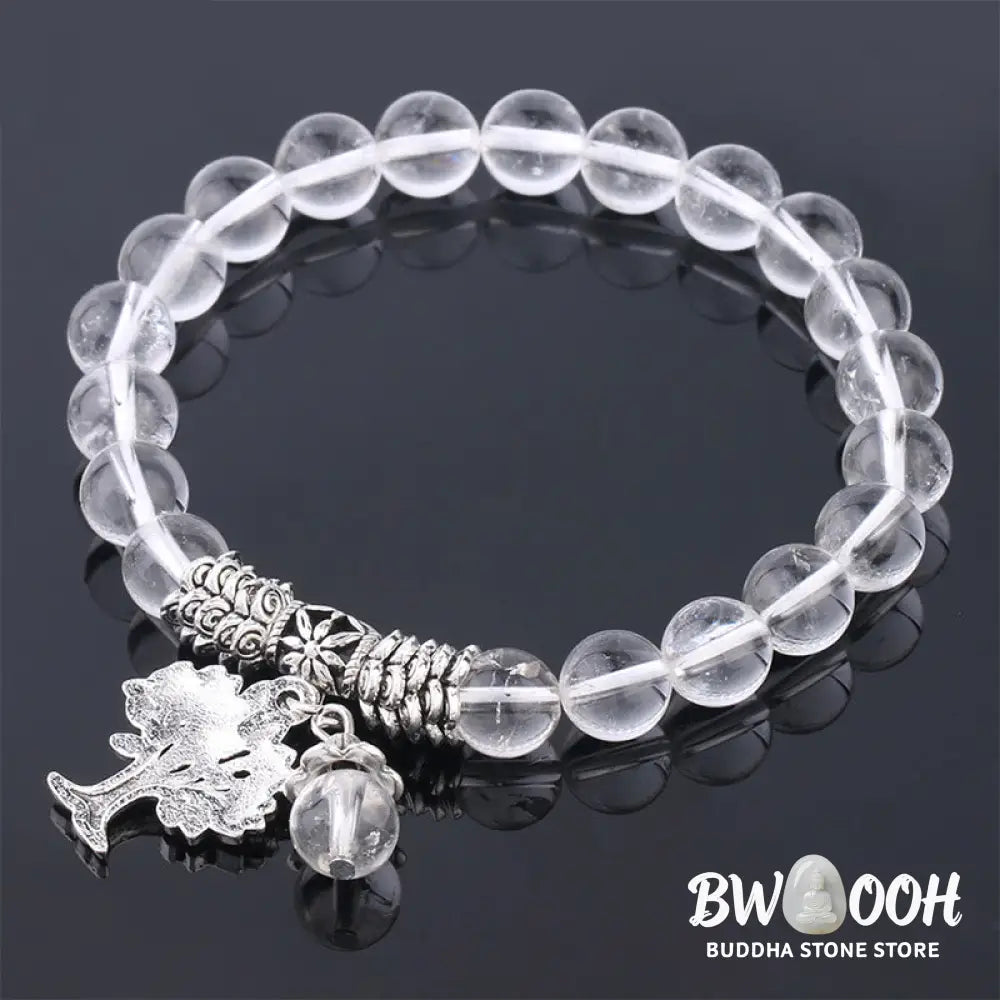 Buddha Stones Natural Gemstone Tree of Life Lucky Charm Stretch Bracelet - BWOOOH - Bracelet