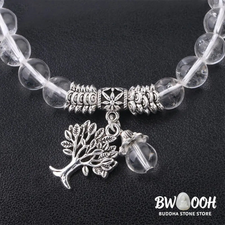 Buddha Stones Natural Gemstone Tree of Life Lucky Charm Stretch Bracelet - BWOOOH - Bracelet
