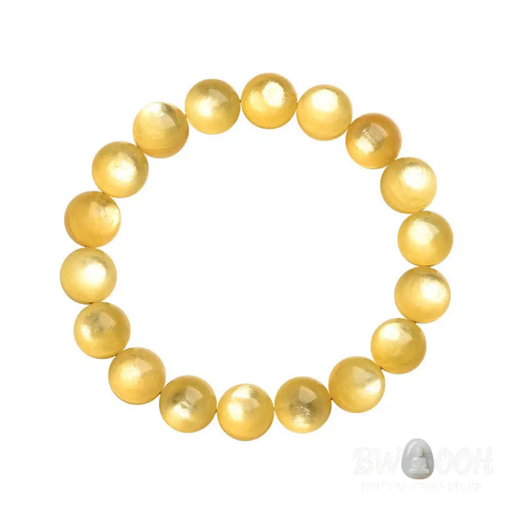 Buddha Stones Natural Golden Lepidolite Protection Prosperity Bracelet - BWOOOH - Bracelet