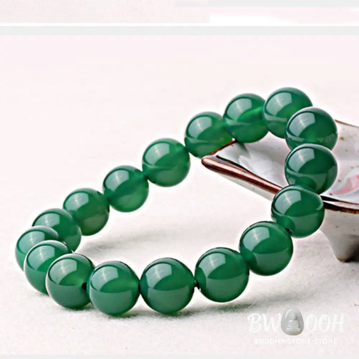 Buddha Stones Natural Green Agate Support Bracelet - Bracelet