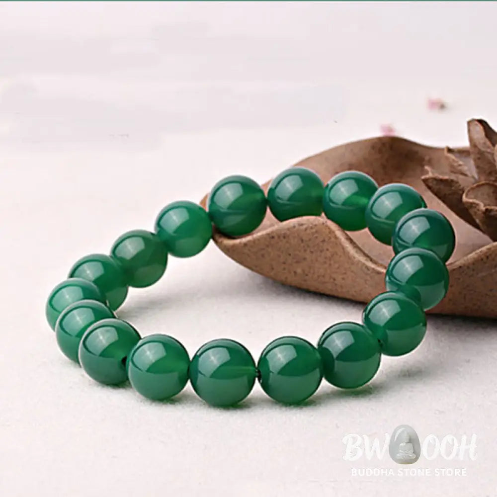 Buddha Stones Natural Green Agate Support Bracelet - Bracelet