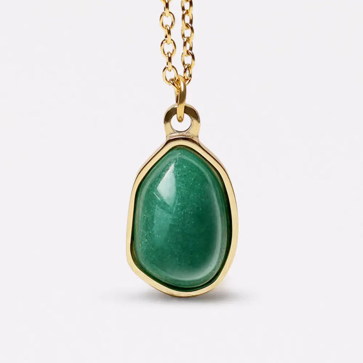 A BWOOOH Natural Green Aventurine, vibrant Amethyst, and gentle Rose Quartz Blessing Necklace Pendant, handcrafted with a delicate chain, promoting luck, serenity, and love for meditation and daily wear. - View 16