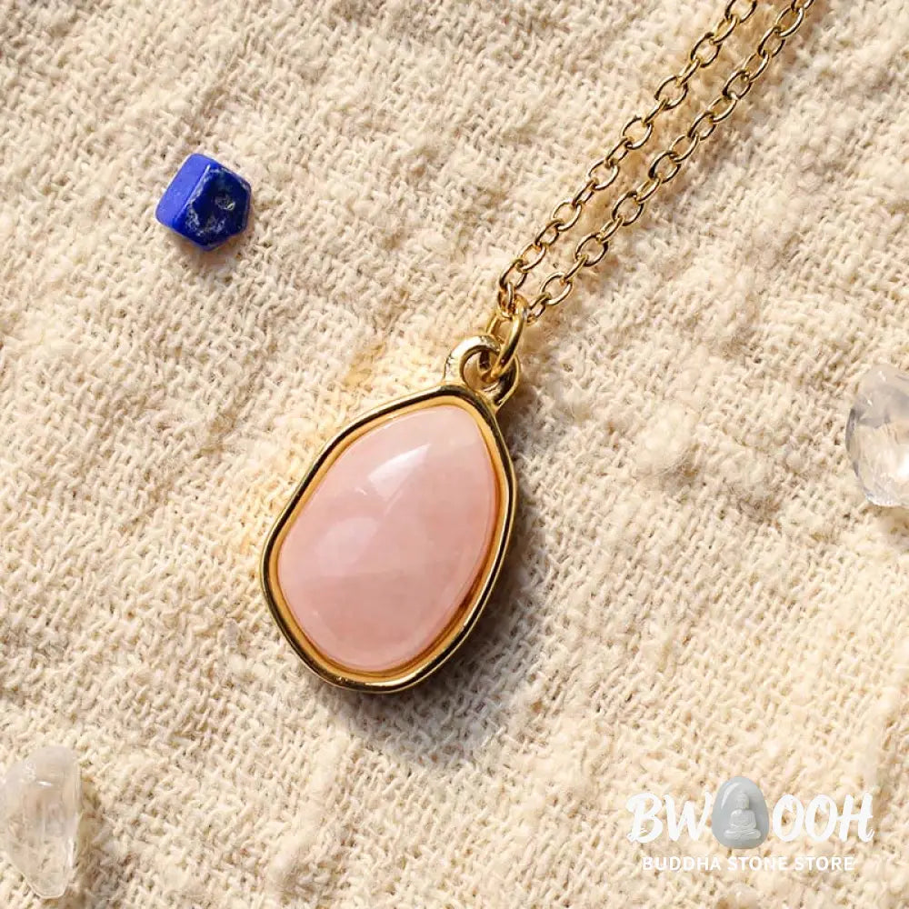 A BWOOOH Natural Green Aventurine, vibrant Amethyst, and gentle Rose Quartz Blessing Necklace Pendant, handcrafted with a delicate chain, promoting luck, serenity, and love for meditation and daily wear. - View 14