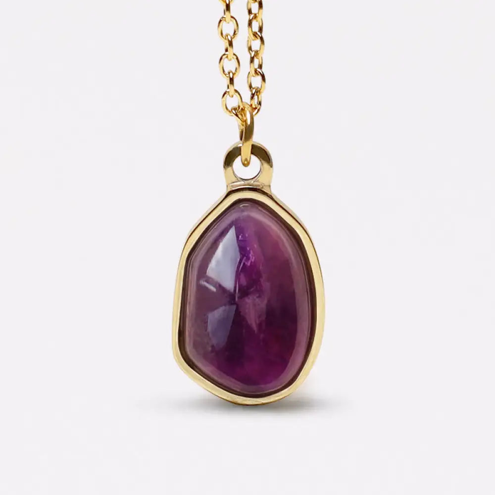 A BWOOOH Natural Green Aventurine, vibrant Amethyst, and gentle Rose Quartz Blessing Necklace Pendant, handcrafted with a delicate chain, promoting luck, serenity, and love for meditation and daily wear. - View 8