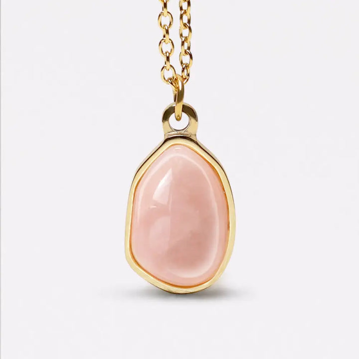 A BWOOOH Natural Green Aventurine, vibrant Amethyst, and gentle Rose Quartz Blessing Necklace Pendant, handcrafted with a delicate chain, promoting luck, serenity, and love for meditation and daily wear. - View 13
