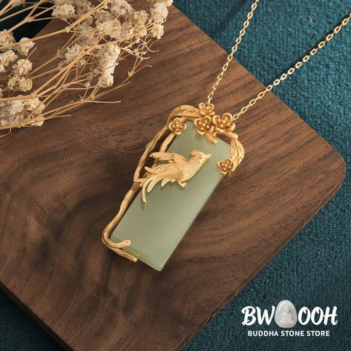 Buddha Stones Natural Green Aventurine Balance Necklace Pendant - BWOOOH - Green Aventurine - Necklaces &amp; Pendants