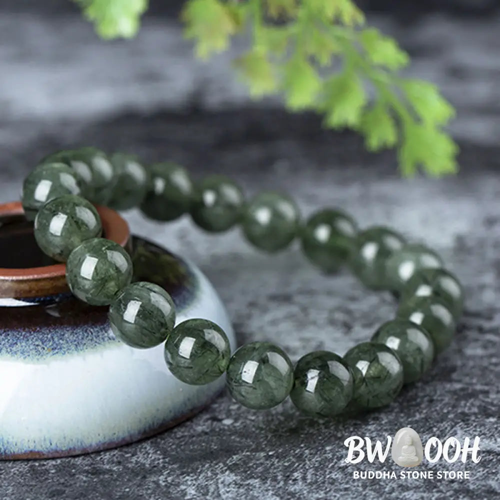 Buddha Stones Natural Green Crystal Blessing Wealth Bracelet - BWOOOH - Bracelet