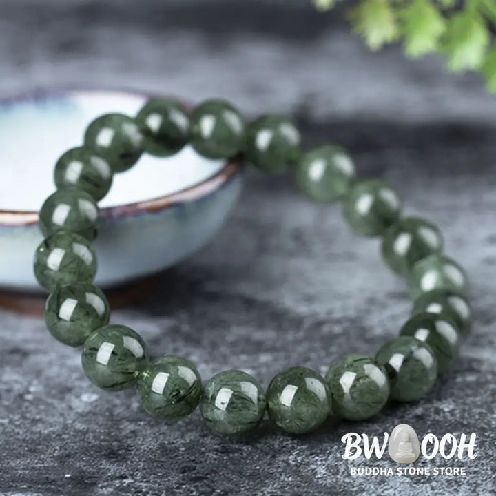 Buddha Stones Natural Green Crystal Blessing Wealth Bracelet - BWOOOH - Bracelet