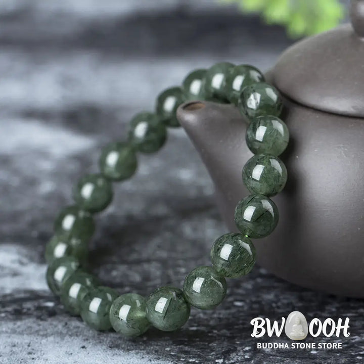 Buddha Stones Natural Green Crystal Blessing Wealth Bracelet - BWOOOH - Bracelet