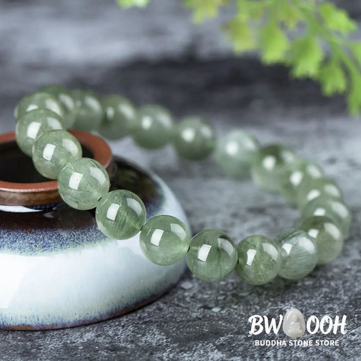 Buddha Stones Natural Green Crystal Blessing Wealth Bracelet - BWOOOH - Bracelet