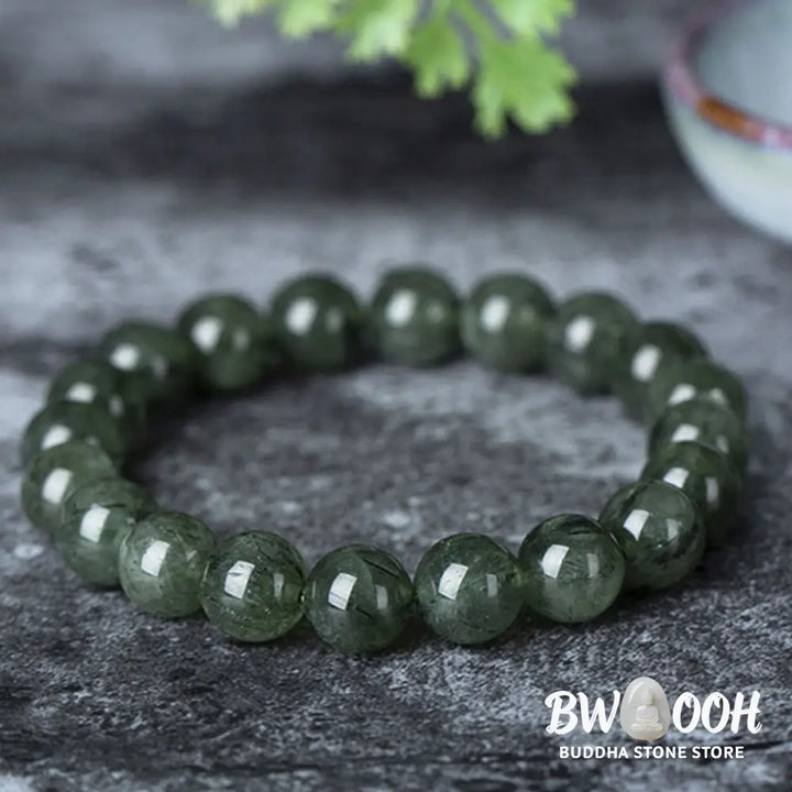 Buddha Stones Natural Green Crystal Blessing Wealth Bracelet - BWOOOH - Bracelet