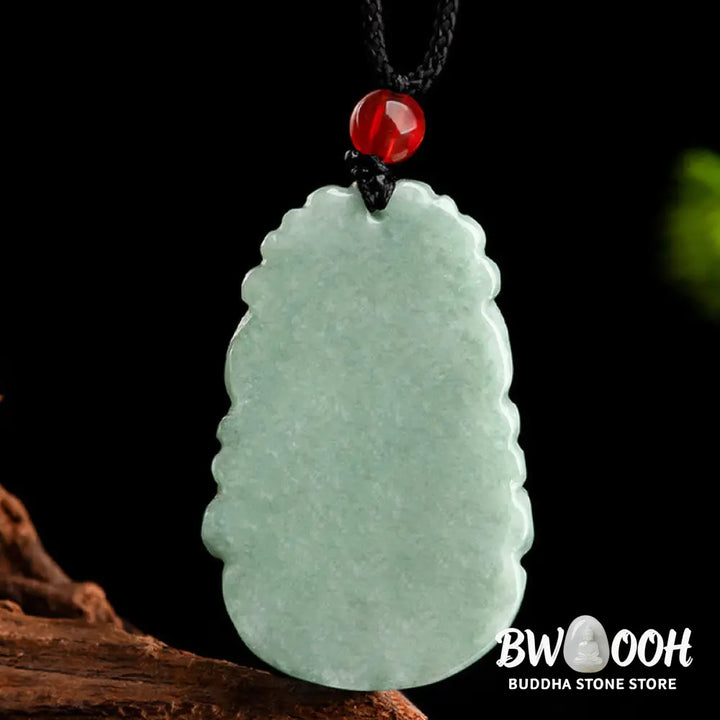 Buddha Stones Natural Green Jade 12 Chinese Zodiac Luck Prosperity Necklace Pendant - BWOOOH - Necklaces &amp; Pendants