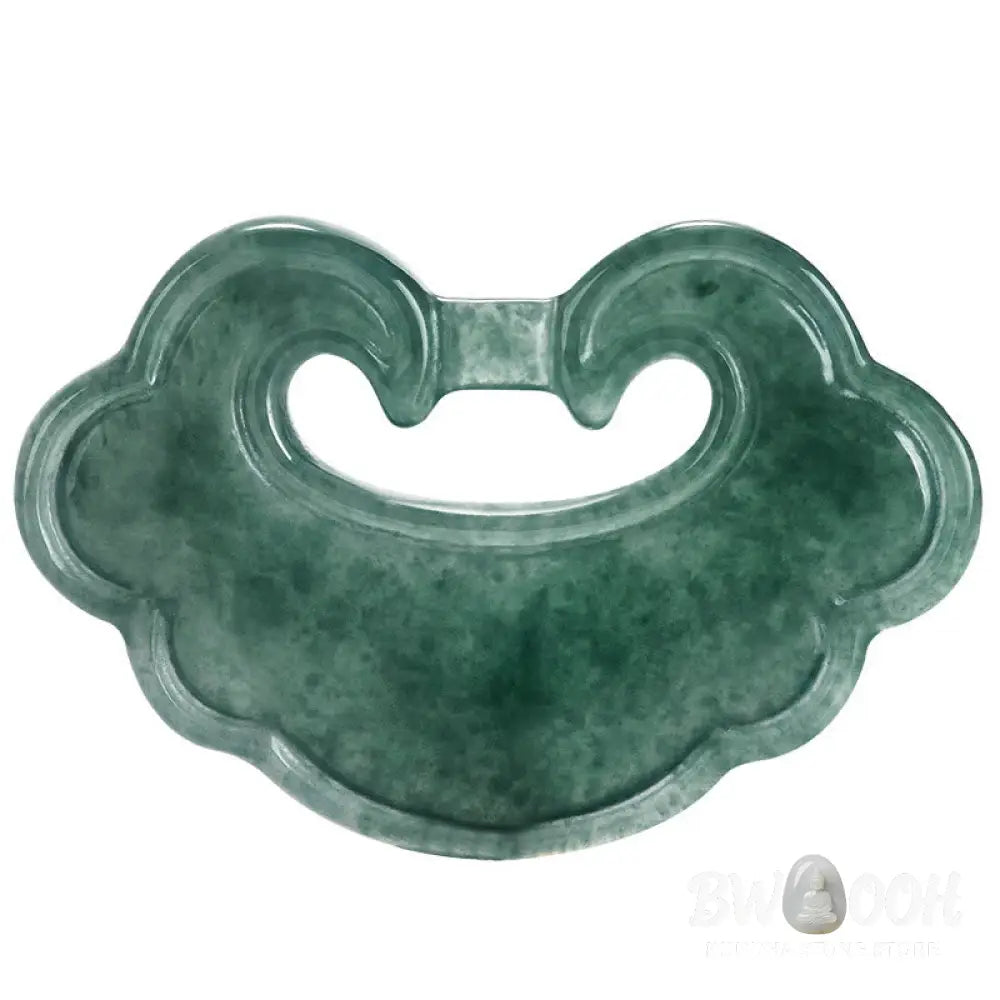 Buddha Stones Natural Green Jade Chinese Lock Charm Luck Necklace Pendant - BWOOOH - Jade(Prosperity♥Abundance)