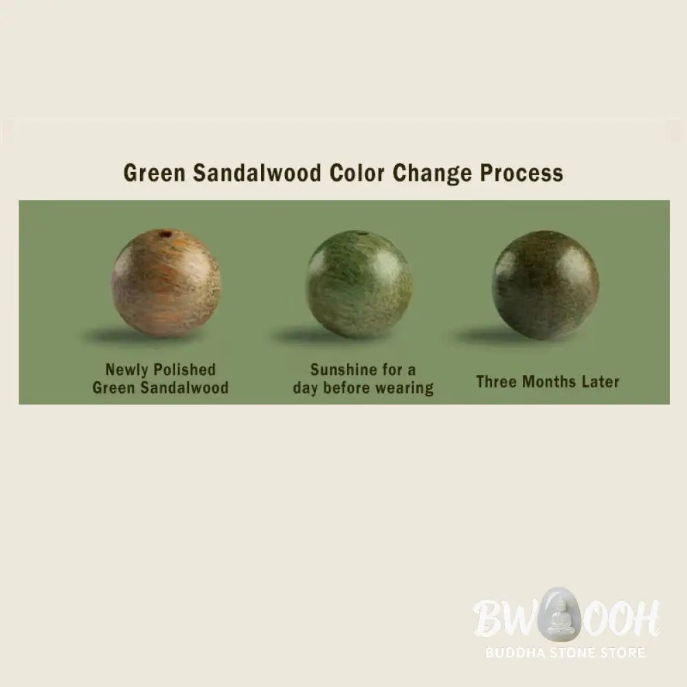 Buddha Stones Natural Green Sandalwood Bodhi Seed Soothing Bracelet - BWOOOH - Green Sandalwood&amp;Bodhi Seed - Bracelet