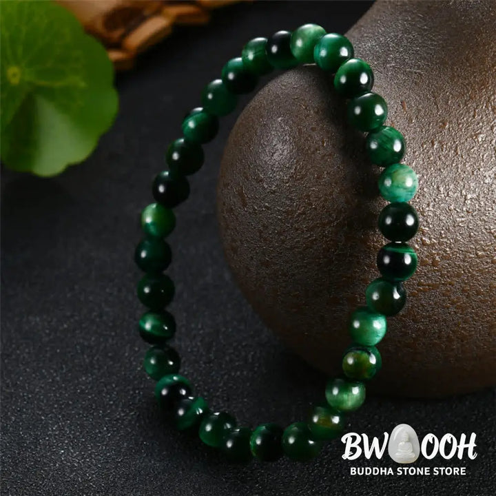 Buddha Stones Natural Green Tiger Eye Strength Bracelet - BWOOOH - Bracelet