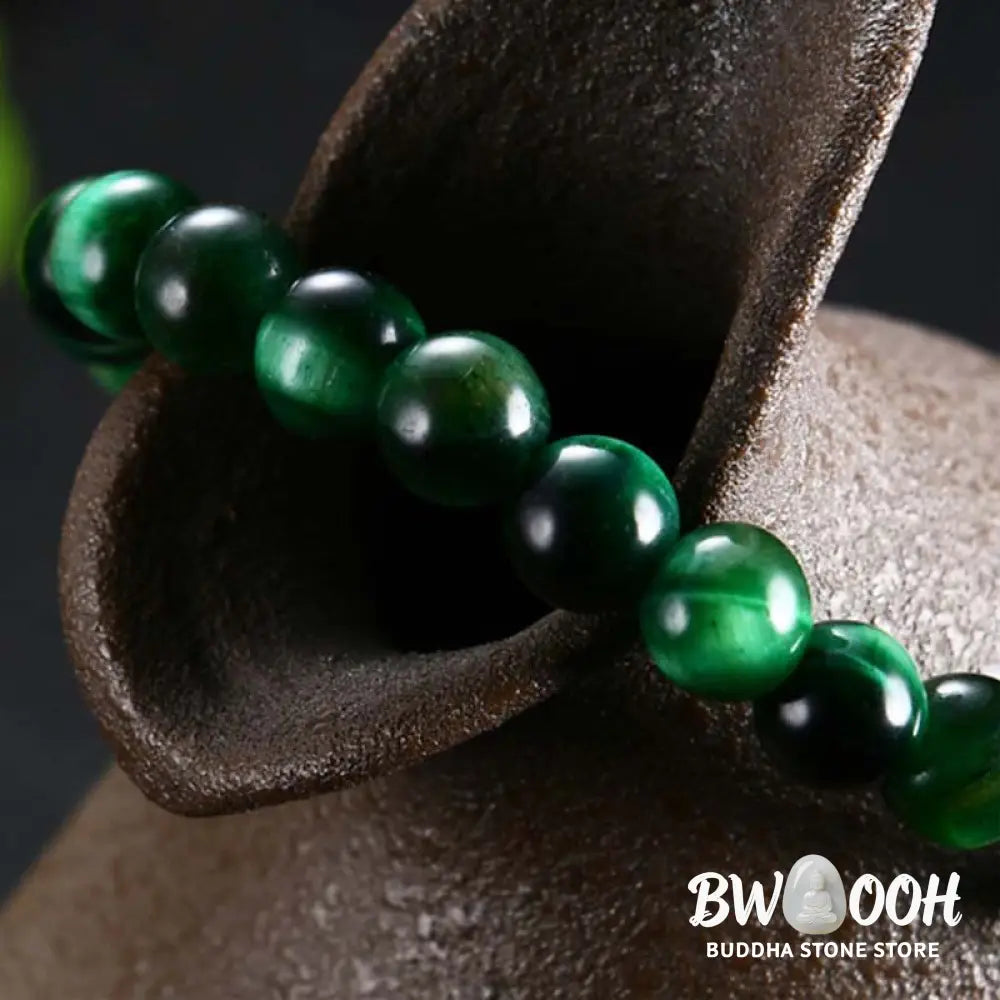 Buddha Stones Natural Green Tiger Eye Strength Bracelet - BWOOOH - Bracelet