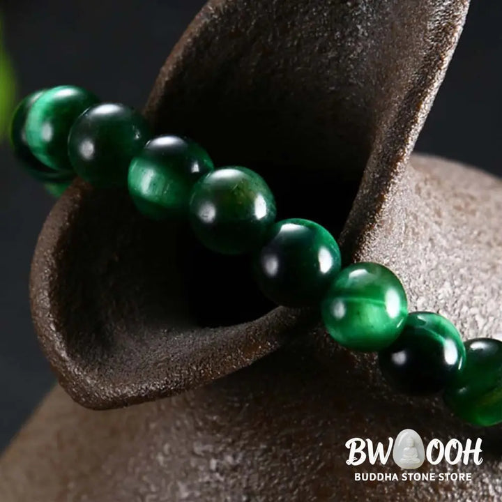 Buddha Stones Natural Green Tiger Eye Strength Bracelet - BWOOOH - Bracelet