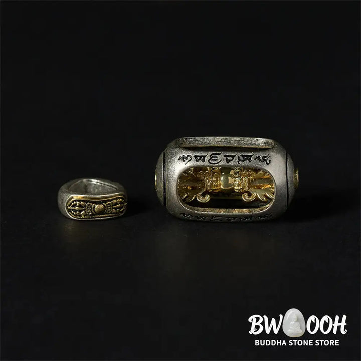 BWOOOH Natural Grey Jasper Kambamba Jasper Tiger Eye Om M