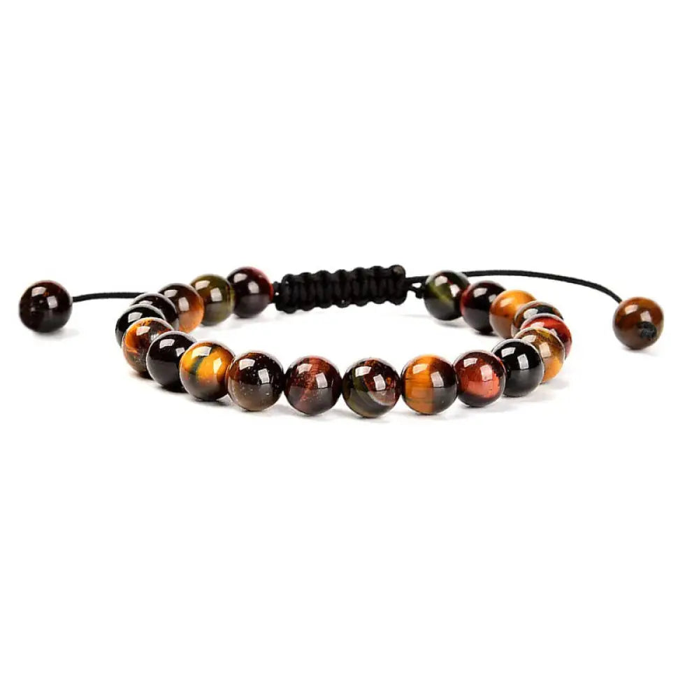 Buddha Stones Natural Healing Power Gemstone Crystal Beads Unisex Adjustable Macrame Bracelet - BWOOOH - Multi-Color