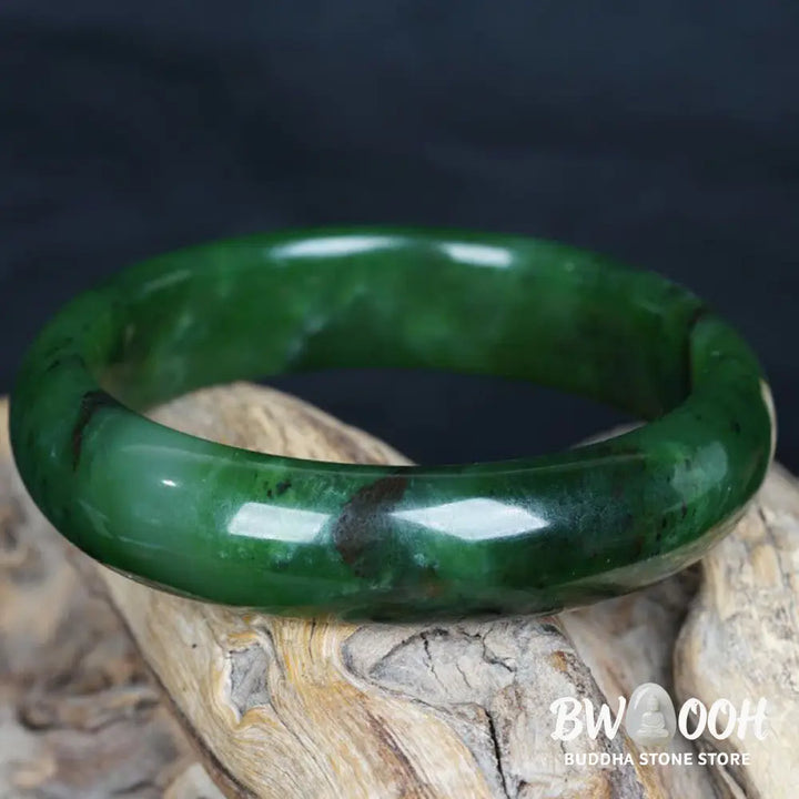 Buddha Stones Natural Hetian Cyan Jade Happiness Success Bracelet Bangle - BWOOOH - Bracelet Bangle