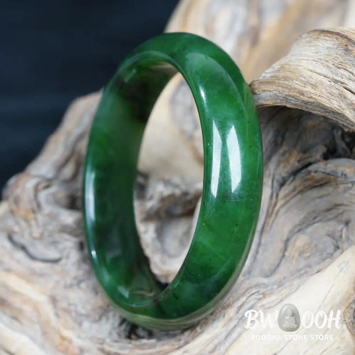 Buddha Stones Natural Hetian Cyan Jade Happiness Success Bracelet Bangle - BWOOOH - Bracelet Bangle