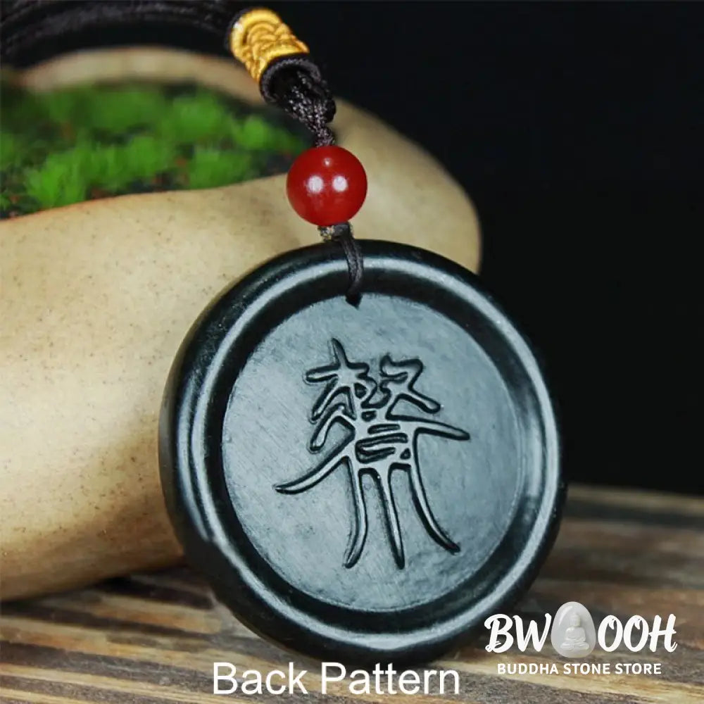 Buddha Stones Natural Hetian Cyan Jade Yin Yang Luck Harmony Necklace Pendant - BWOOOH - Cyan Jade(Success♥Healing)