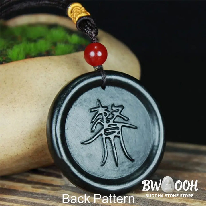 Buddha Stones Natural Hetian Cyan Jade Yin Yang Luck Harmony Necklace Pendant - BWOOOH - Cyan Jade(Success♥Healing)