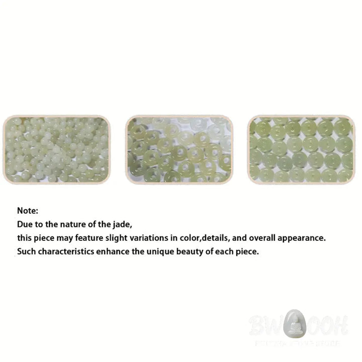 Buddha Stones Natural Hetian Jade Agate Rabbit Copper Coin Luck Bracelet - BWOOOH - 6mm Hetian Jade(Wrist Circumference