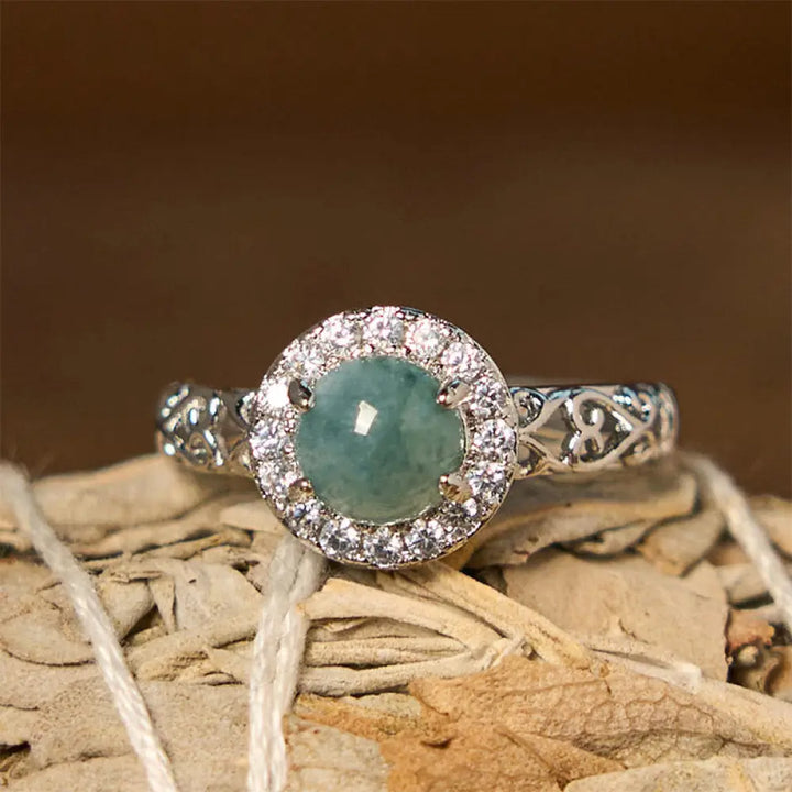 BWOOOH Natural Hetian Jade Egg Ruyi Stick Pattern Luck Ring — Jade jade bracelet for spiritual healing and mindful living