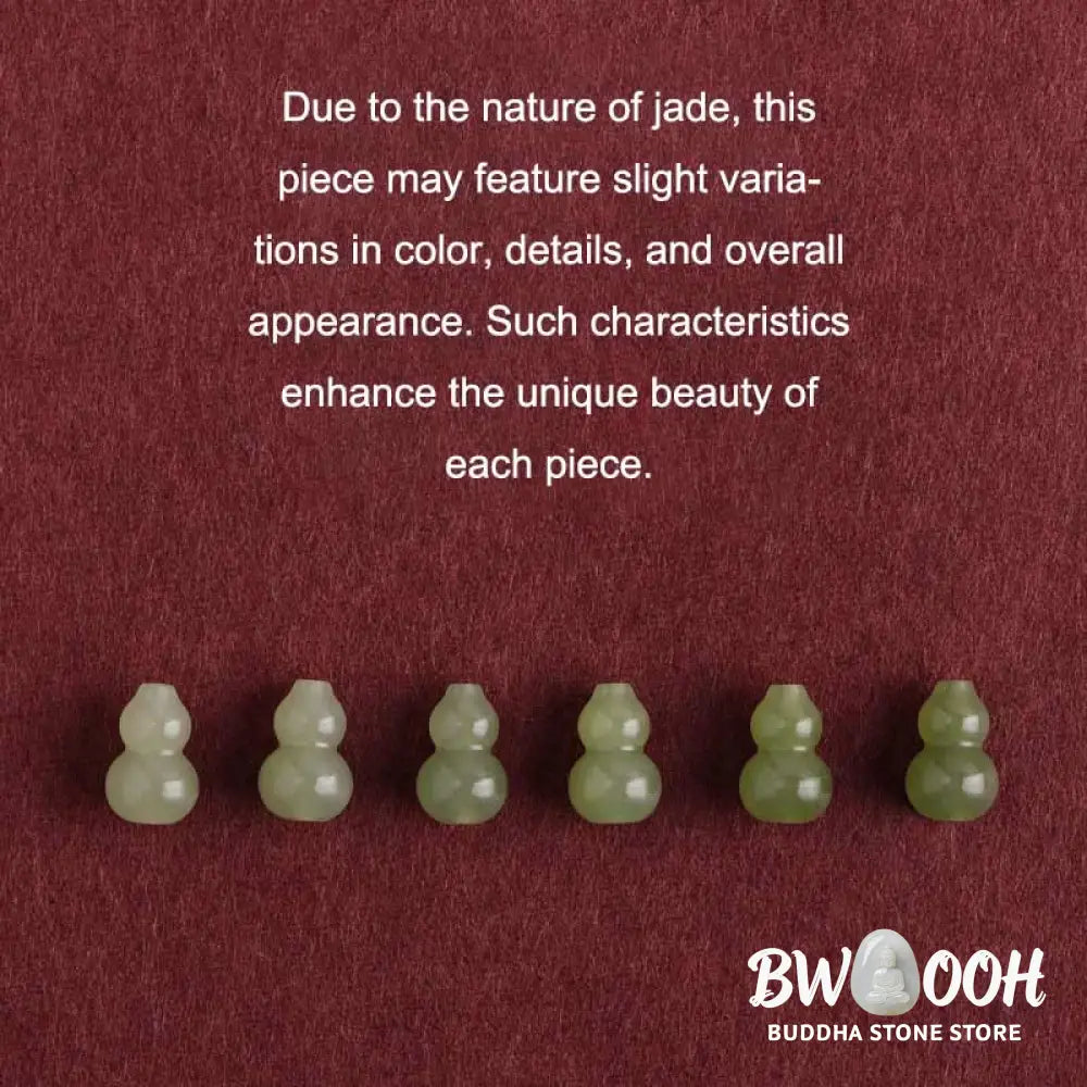 Buddha Stones Natural Hetian Jade Gourd Protection Luck Braided Bracelet Anklet - BWOOOH - Bracelet Anklet