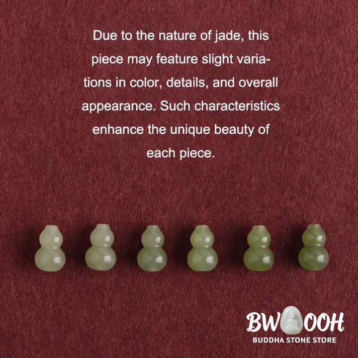 Buddha Stones Natural Hetian Jade Gourd Protection Luck Braided Bracelet Anklet - BWOOOH - Bracelet Anklet