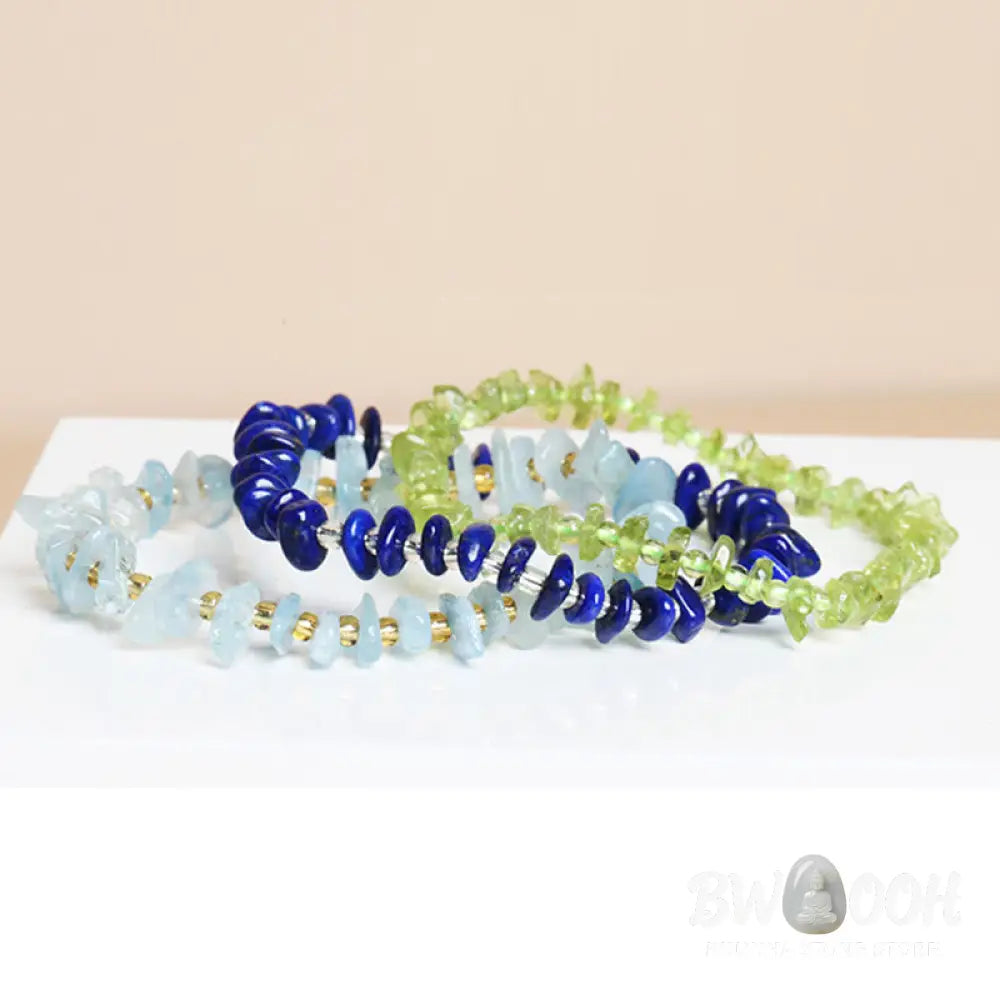 BWOOOH Natural Irregular Shape Stone Crystal Meditation Balance Bracelet | spiritual healing bracelet