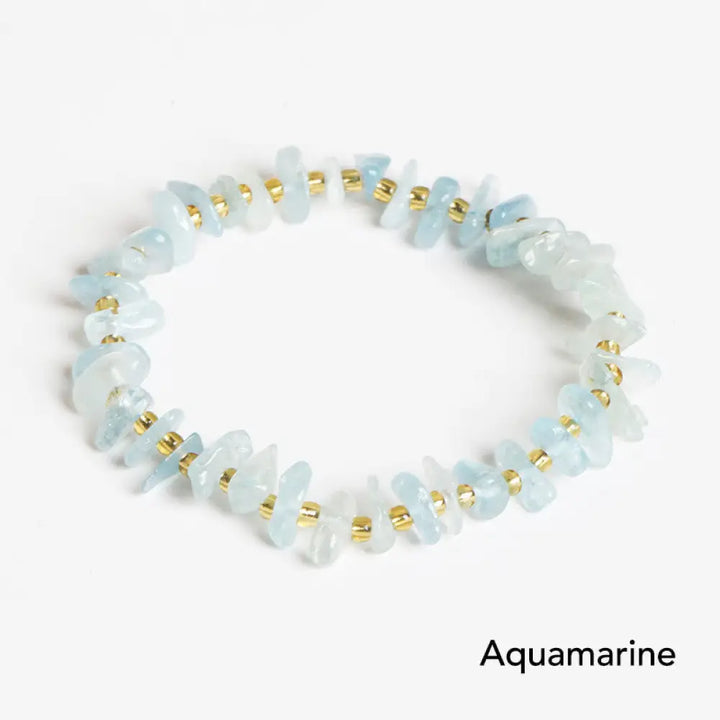 BWOOOH Natural Irregular Shape Stone Crystal Meditation Balance Bracelet | spiritual healing bracelet