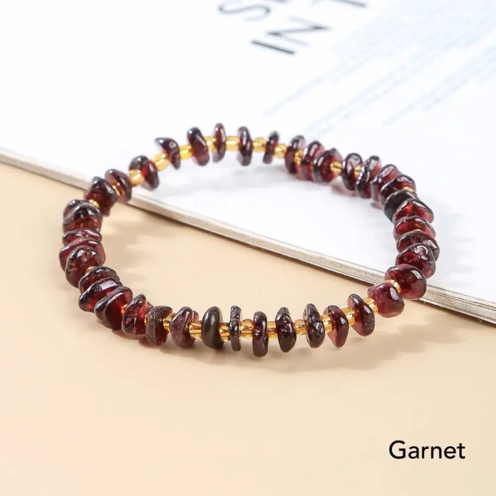 BWOOOH Natural Irregular Shape Stone Crystal Meditation Balance Bracelet | spiritual healing bracelet