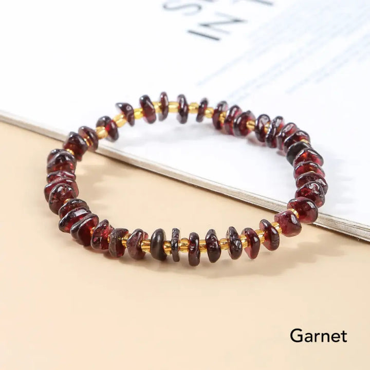 BWOOOH Natural Irregular Shape Stone Crystal Meditation Balance Bracelet | spiritual healing bracelet