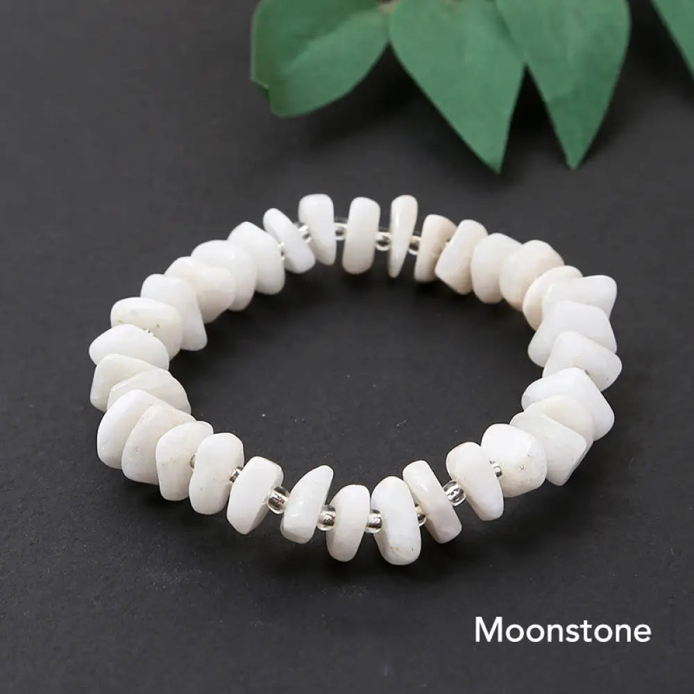 BWOOOH Natural Irregular Shape Stone Crystal Meditation Balance Bracelet | spiritual healing bracelet