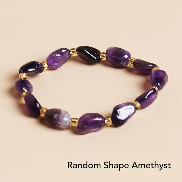 BWOOOH Natural Irregular Shape Stone Crystal Meditation Balance Bracelet | spiritual healing bracelet