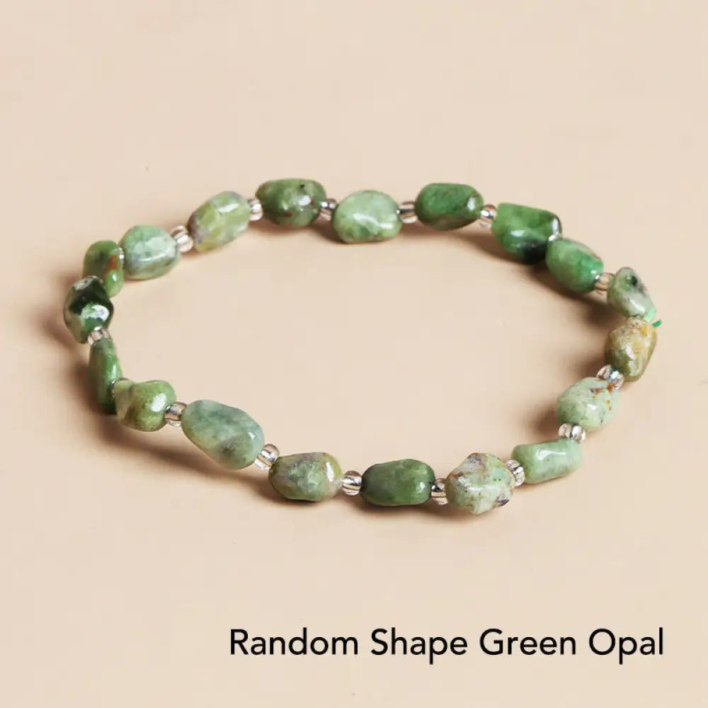 BWOOOH Natural Irregular Shape Stone Crystal Meditation Balance Bracelet | spiritual healing bracelet