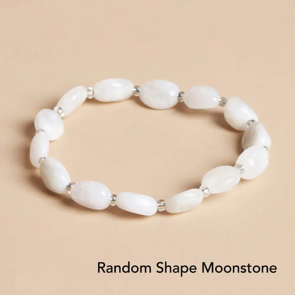 BWOOOH Natural Irregular Shape Stone Crystal Meditation Balance Bracelet | spiritual healing bracelet