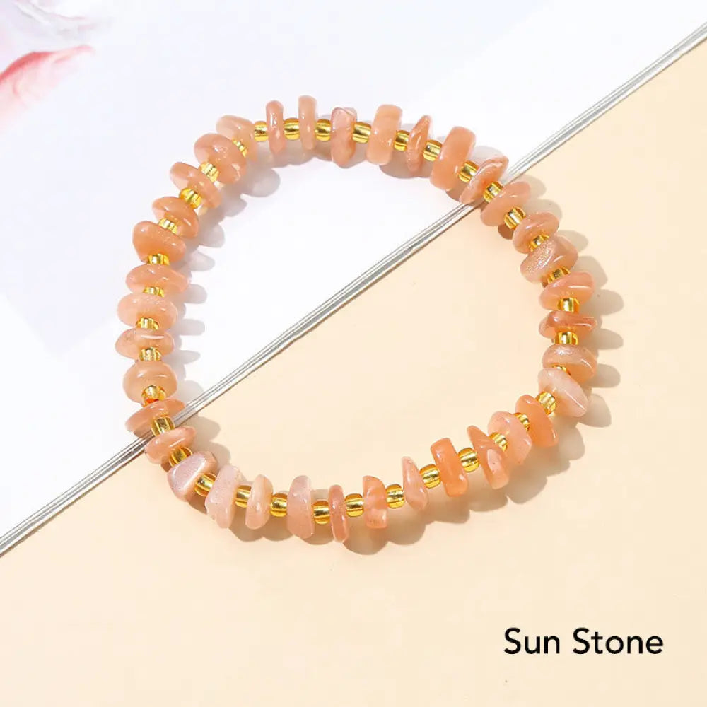 BWOOOH Natural Irregular Shape Stone Crystal Meditation Balance Bracelet | spiritual healing bracelet