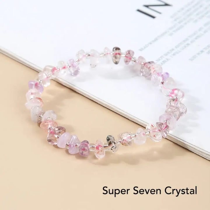 BWOOOH Natural Irregular Shape Stone Crystal Meditation Balance Bracelet | spiritual healing bracelet